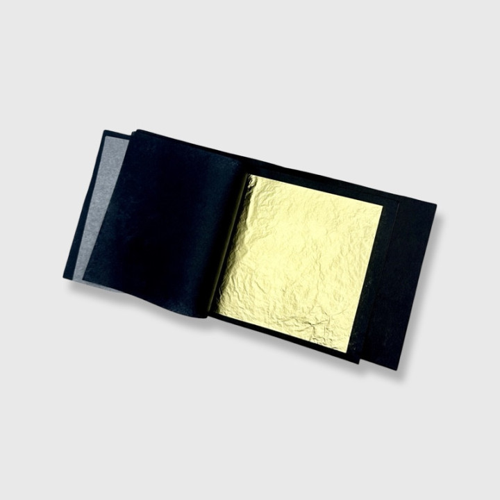 GOLD LEAF 23K yellow 3⅝'' × 3⅝'' 5 leaves | interior thin